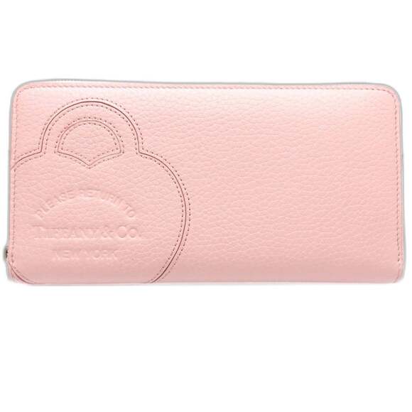 TIFFANY & Co. Round Return to Tiffany Long Wallet Leather Pink Women's 18...